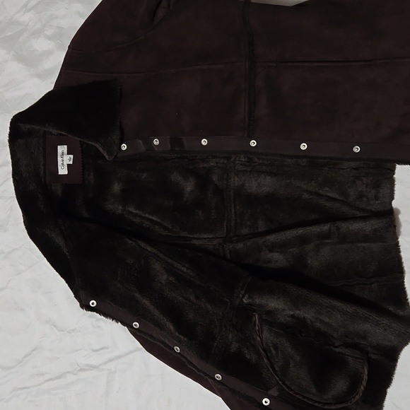 Calvin klein suede fur jackets - Picture 3 of 5